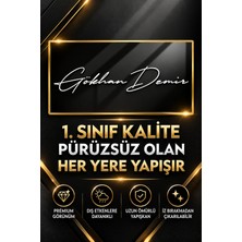 Reklam Ads Size Özel Kişiye Özel Ad Soyad Imza Sticker 20 cm / 1 Adet / Etiket / Araç Sticker / Araba Sticker