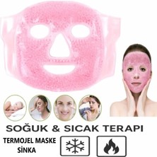 ERHCE Sıcak ve Soğuk Kullanıma Uygun Jel Yüz Maskesi Buz Jel Toplar Termojel Terapi Maskesi Ayarlanabilir, Canlandırıcı