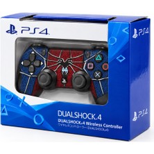 Sony Ps4 Uyumlu Dualshock 4 Kablosuz Oyun Kolu Spider-Man Mavi Kırmızı