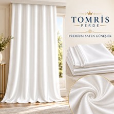 Karasi Lunessa Premium Saten Güneşlik Perde Beyaz
