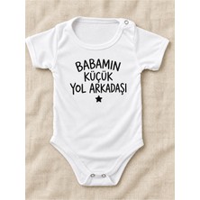 Igigi Collection Igıgı Collection Babamın Küçük Yol Arkadaşı Baskılı %100 Pamuk Bebek Zıbın