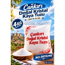SETA Taş Değirmende Öğütülmüş Çankırı Doğal Kristal Kaya Sofra Tuzu 4 kg (Mavi Etiket)