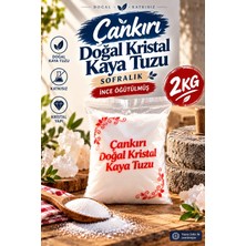 SETA Taş Değirmende Öğütülmüş Çankırı Doğal Kristal Kaya Sofra Tuzu 2 kg (Mavi Etiket)