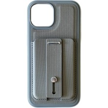 Marka Kolik Apple iPhone 15 Latte Kartvizitli Kapak - Koyu Gri