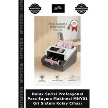 Delux Serisi Profesyonel Para Sayma Makinesi MNY01 Gri Sistem Kolay Cihazı