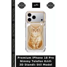 Premium iPhone 18 Pro Nimmy Telefon Kılıfı 3D Standlı Stil Model