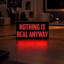 Gişe Arts Masa Lambası - Nothıng Is Real Anyway (Zaten Hiçbir Şey Gerçek Değil.) 2 Adaptörlü Dekoratif & Hediyelik Lamba