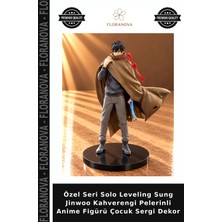 Floranova Özel Seri Solo Leveling Sung Jinwoo Kahverengi Pelerinli Anime Figürü Çocuk Sergi Dekor