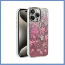 Yuva Izi iPhone 15 Pro Max Uyumlu Kılıf Blade Aynalı Desenli Kapak - Desen 7 Ajs