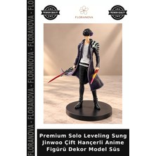 Floranova Premium Solo Leveling Sung Jinwoo Çift Hançerli Anime Figürü Dekor Model Süs