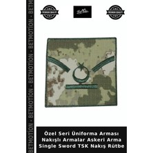 Özel Seri Üniforma Arması Nakışlı Armalar Askeri Arma Single Sword Tsk Nakış Rütbe