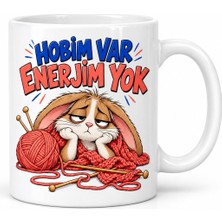 Marka Kolik Hobi Yorgunu Tasarımlı Porselen Kupa - Model 984