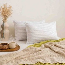 Dahlia 2'li Gri Yastık Kılıfı 50X70 cm %70 Polyester %30 Pamuk
