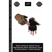 Rahat Kullanım Kaliteli Parça Operasyonel Görev Mechanix Yarım Parmak Eldiven- Taktik Destekli