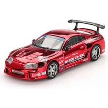 Milas Toptan Milas 1/64 Model Araç Supra (A80) Top Secret GT-300 Top Secret Red Chrome