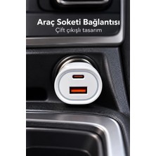 Milas Toptan Milas Type C ve USB A Çift Çıkışlı Araç Şarj Aleti