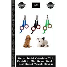 Delux Serisi Veteriner Tipi Kavisli Uç Mini Bakım Renkli Kedi Köpek Tırnak Makası