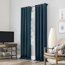 Str Store Nordic 2'li Paket Tiyatro Derece EXTREME%100 Karartma Grommet Perde Panel Çifti