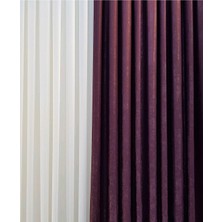 Str Store Ev Depo Home Taç Mor Düz Renk Pilesiz Soft Fon Perde Ekstraforlu Düz Dikim Tek Kanat EVDADA14952MOR004, Mor, 80 x 250