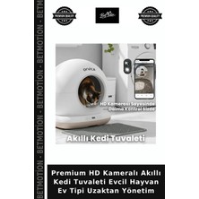 Premium Hd Kameralı Akıllı Kedi Tuvaleti Evcil Hayvan Ev Tipi Uzaktan Yönetim