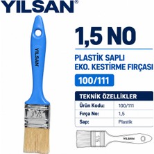 Yılsan 100/111 Ekonomik Kestirme Fırçası – 1,5 No, Plastik Saplı