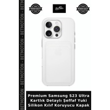 Premium Samsung S23 Ultra Kartlık Detaylı Şeffaf Yuki Silikon Kılıf Koruyucu Kapak