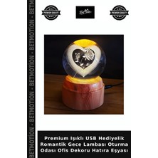 Premium Işıklı USB Hediyelik Romantik Gece Lambası Oturma Odası Ofis Dekoru Hatıra Eşyası