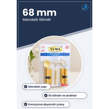 Çelik Barel 68 mm Mandallı Silindir Seti Anahtarlı Kapı Hırdavatı Yedek Kilit Mekanizması