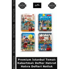 Premium Istanbul Temalı Kabartmalı Defter Hatırat Hatıra Defteri Notluk