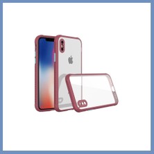 Yuva Izi iPhone Xs Max Kılıf Miami Şeffaf Silikon - Fuşya Ajs