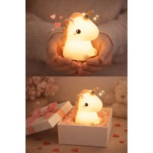 Milas Toptan mt Rgb LED Unicorn Gece Yatak Odası Lambası Renk Değiştiren Yumuşak Silikon Şarj Edilebilir