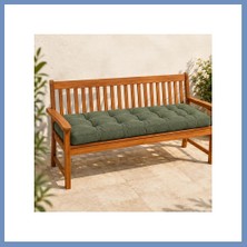 Yuva Izi Kapitone Bank Minderi · 100 × 45 × 4 cm | Haki | Dış Mekân Ajs