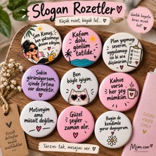 Eğlenceli Slogan Rozet 9 Adet