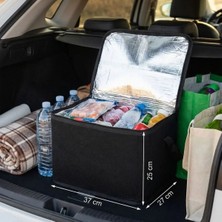 Milas Toptan mt Isı Koruyucu Termal Taşıma Çantası 32 Litre – Araç Bagaj Organizeri, Termos, Katlanabilir Keçe Saklama Çantası 37X27X25 cm
