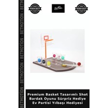 Premium Basket Tasarımlı Shot Bardak Oyunu Sürpriz Hediye Ev Partisi Yılbaşı Hediyesi