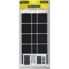 Milas Toptan mt Pacific 6040 Bl Yapışkanlı Keçe 40 mm x 40 mm Siyah