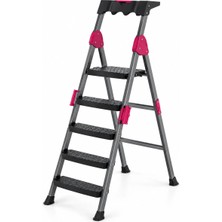 Milas Toptan mt 4+1 Basamaklı Metal Merdiven 150KG.TAŞIMA