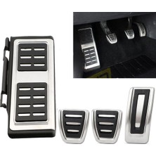 Trobus Volkswagen Golf 7 2013-2020 Uyumlu Manuel Pedal Takımı Geçmeli 4 Parça Siyah Krom