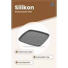 Silikon Bulaşık ve Lavabo Kurutma Matı Kaydırmaz Katlanabilir Isıya Dayanıklı Mutfak Bulaşıklık