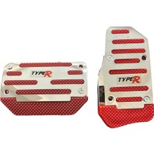 Trobus Mg Hs 2019-2025 Uyumlu Pedal Seti Otomatik Metal Krom 2 Parça Kırmızı
