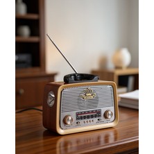 Mrt Teknik Eskitme Tasarım Ahşap Bluetooth Radyo UCZZZV01NOSTALJİ-3
