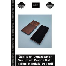 Özel Seri Organizatör Sunumluk Karton Kutu Kalem Mandala Desenli