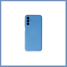Yuva Izi Samsung Galaxy A14 4g Kılıf Nano Içi Kadife Silikon - Mavi Ajs