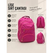 Burkay Çanta Pembe Lise ve Ortaokul Sırt Çantası