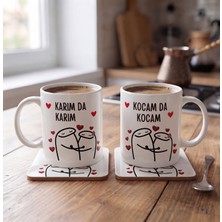 Arden Kocam Da Kocam Karım Da Karım  Tasarımlı Kupa 2 Li Set