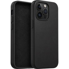 Fibaks iPhone 15 Pro Kılıf Kadife Lansman Soft Yumuşak Liquid Silikon Kamera Korumalı Kapak Siyah
