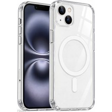 Fibaks iPhone 13/14/15 Kılıf (Çizik Değil İç ve Dış Jelatinleri Sökünüz) Kablosuz Şarj Magsafe Wireless Köşe Koruma Darbe Emici Sert Sırt Yumuşak Kenar Darbe Emici Korumalı Silikon Kapak