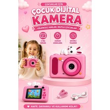Uravas Store Uraselect Mini Çocuk Kamerası 2 Inç Ekranlı Fotoğraf Video Çekimli Şarjlı Silikon Korumalı Dijital Kamera