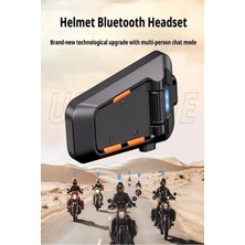 Uravas Store Uraselect C2 4 Kişi Eşleşmeli Motosiklet Kask Kulaklığı Intercom Su Geçirmez Bt 6.0