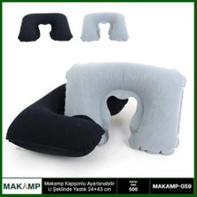 Uravas Store Ergonomik Kapşonlu U Şeklinde Şişme Yastık 1 Adet
